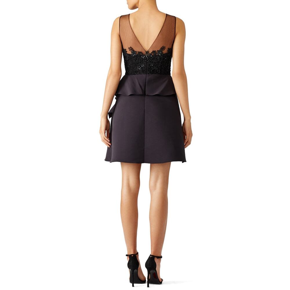 Marchesa Notte Embellished tulle and faille mini dress size 12 - Picture 4 of 7